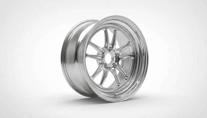 Weld Draglite polished forged aluminum wheel with two-piece construction