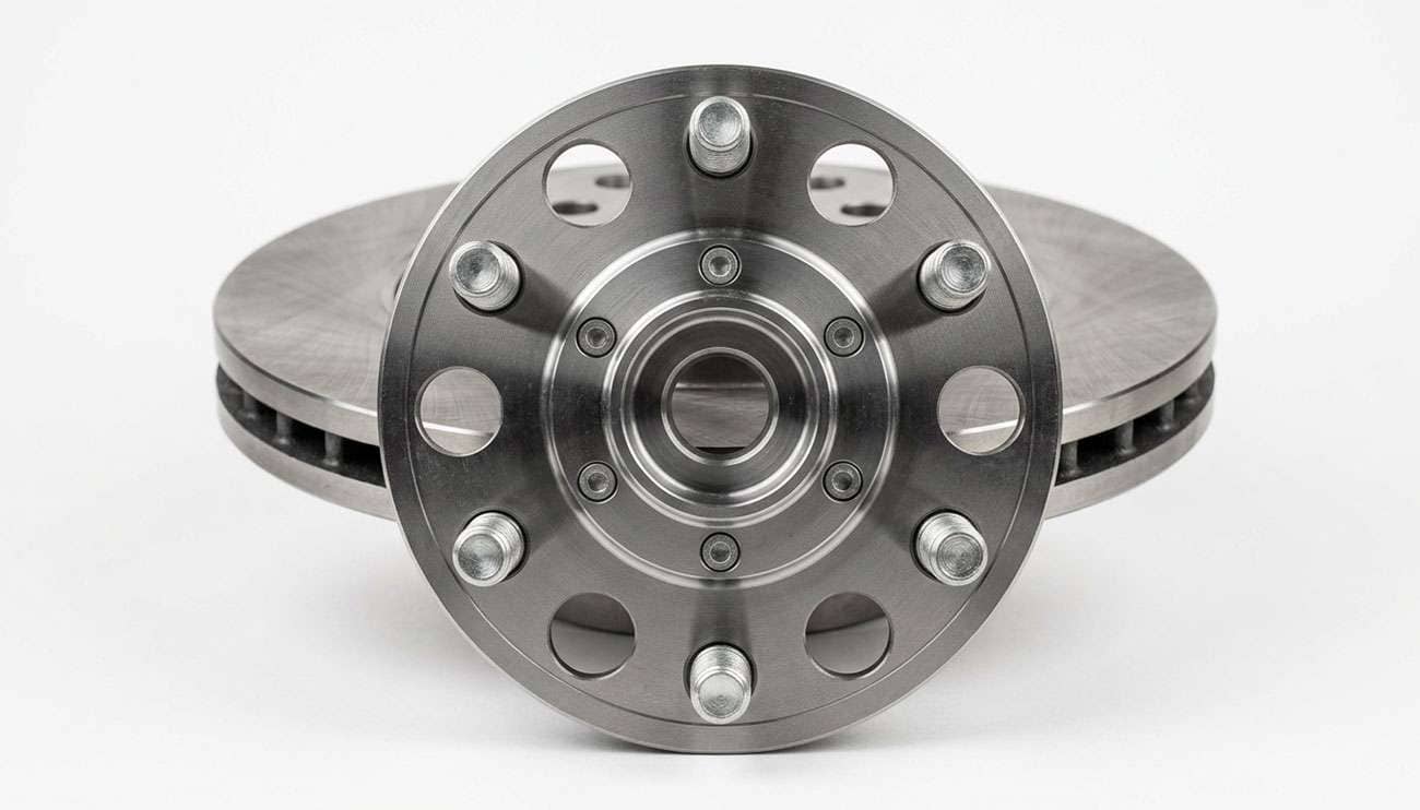 Six lug wheel hub with 6x127 bolt pattern studs visible on a clean white seamless backdrop