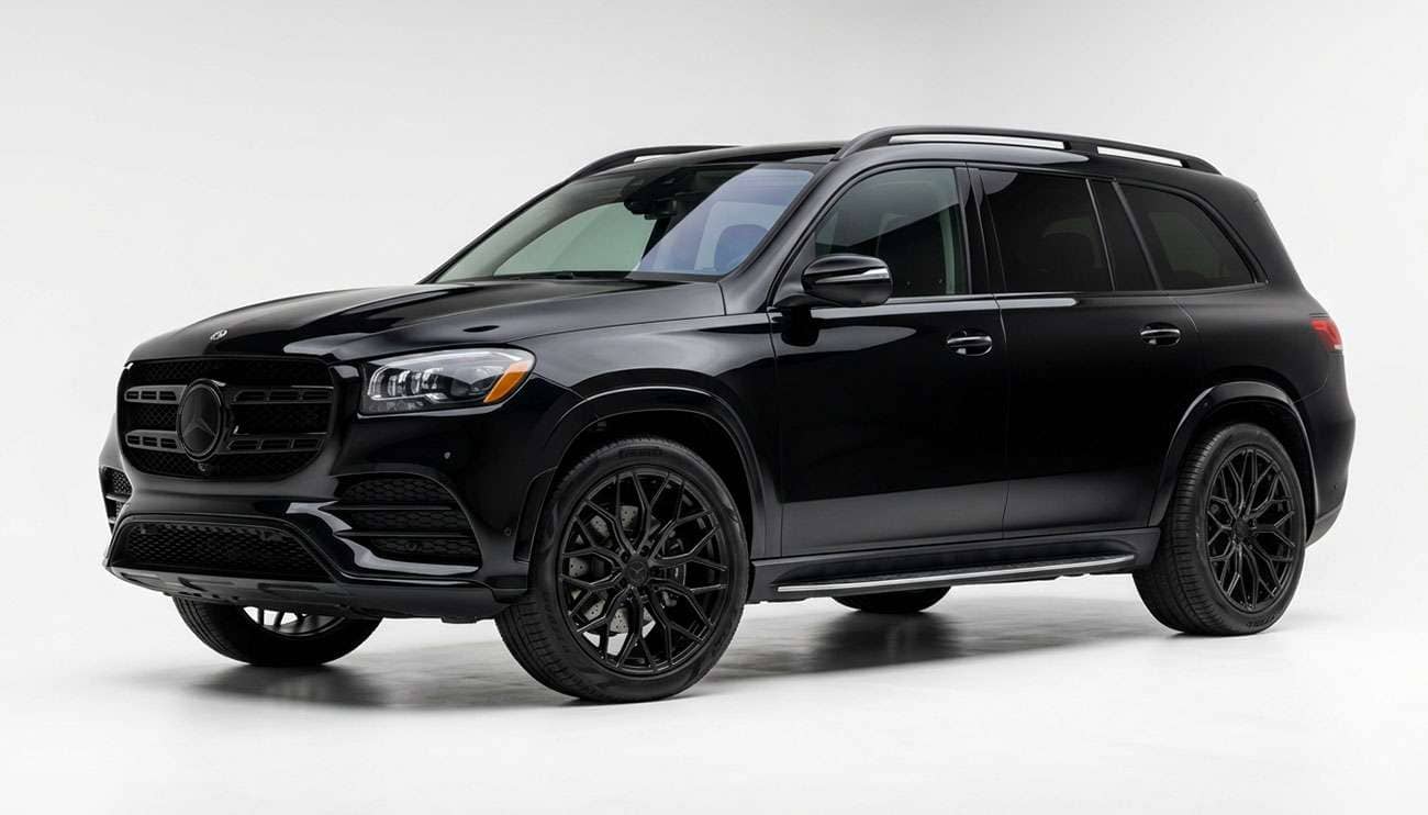Modern SUV fitted with aftermarket alloy wheels shown in three-quarter front view