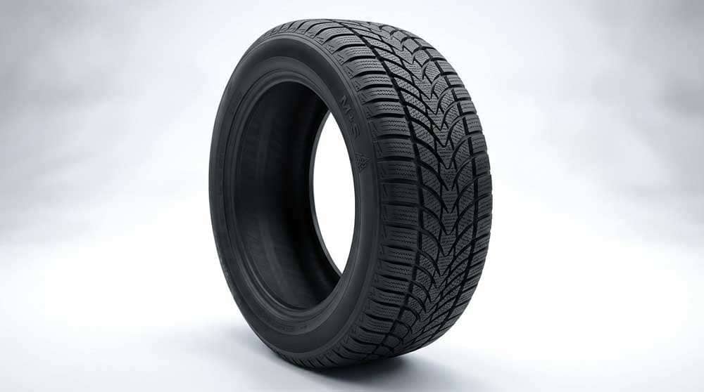 Professional snow testing facility showing winter tire braking performance data on ice and snow