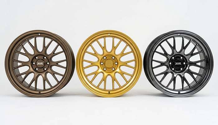XXR wheels in bronze, gold, and chromium black finishes
