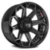4Play 4P80R 22x12 6x135/6x139.7 -44 ET 106 CB Brushed Black (4P80R221206D5544BBT)-1