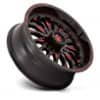 Fuel UTV D822 Arc Gloss Black Milled w/Red Tint-2