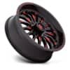 Fuel UTV D822 Arc Gloss Black Milled w/Red Tint-2