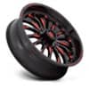 Fuel UTV D822 Arc Gloss Black Milled w/Red Tint-2