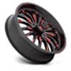 Fuel UTV D822 Arc Gloss Black Milled w/Red Tint-2