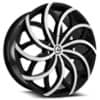 Azara AZA 504 24x9 6x135/6x139.7 25 ET 108 CB Gloss Black Machined (AZA504249061351397+25BM)-1