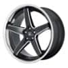 Asanti ABL-31 Regal Gloss Black Milled with Chrome Lip (ABL31-20901515BK)-1
