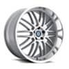Beyern Mesh 19x9.5 5x120 30 ET 72.56 CB Silver W/Mirror Cut Lip (1995BYM305120S72)-1