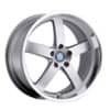 Beyern Rapp 17x8 5x120 15 ET 74.1 CB Silver W/Mirror Cut Lip (1780BYR155120S74)-1