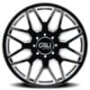 Cali Off-Road Invader Dually Front 9115D Gloss Black/Milled Spokes-3