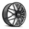 Cali Off-Road Invader Dually Front 9115D Gloss Black/Milled Spokes (9115D-22881BMF115)-1