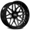 Cali Off-Road Invader 9115 20x10 5x150 -25 ET 110 CB Gloss Black/Milled Spokes (9115-2150BM)-1