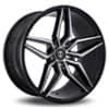 Curva C25 20x8.5 5x120 35 ET 73.1 CB Black with Machined Face (C25-20851203572BMF)-1