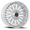 Dolce Lusso 24x10 6x135 / 6x139.7 25 ET 87.1 CB Gloss Silver/Brushed Face/Stainless Lip (LUSSO241036GSBF25)-1