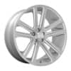 Dub Flex (S257) 24x10 5x127 10 ET 78.1 CB Silver with Brushed Face (S257240073+10)-1