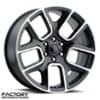 Factory Reproductions FR 76 19 Ram 1500 24x10 5x139.7 25 ET 77.8 CB Satin Black w/Machined Face (76410255526)-1