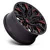 Fuel D823 Flame 6 Gloss Black Milled w/Candy Red-2