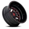 Fuel Triton Dually Rear D656 Gloss Black w/ Candy Red-2