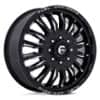 Fuel Arc Dually D868 Front 22x8.25 8x210 104 ET 154.3 CB Black Milled (D868228293)-1