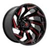Fuel Reaction D755 22x10 5x114.3/5x127 -18 ET 78 CB Gloss Black Milled with Red Tint (D75522002647)-1