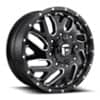 Fuel Triton Dually Front D581 20x8.25 8x210 105 ET 154.3 CB Gloss Black & Milled (D581208293)-1