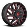 Fuel Triton Dually Front D656 Gloss Black w/ Candy Red (D65620828D)-1