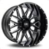 Hardrock Offroad Affliction Xposed Gloss Black Milled (H500-221236144BM)-1