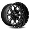Hardrock Offroad H712 Indestructible 22x10 8x170 -25 ET 125.2 CB Gloss Black Milled (H712-221070125GBM)-1