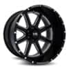 Hardrock Offroad H803 26x14 8x165.1 -76 ET 125.2 CB Gloss Black Milled (H803-261481176BM)-1