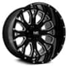 Hardrock Offroad Slammer XPosed 26x14 8x170 -76 ET 125.2 CB Gloss Black Milled (H504-261470176BM)-1