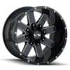 Ion Alloy 141 20x9 8x180 18 ET 124.1 CB Black W/Milled Spokes (141-2978M18)-1