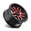KMC KM540 Recon Gloss Black Machined With Red Tint-2