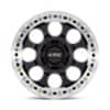 KMC KM237 Riot Beadlock Machined Face w/Satin Black Ring-3