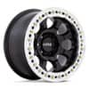 KMC KM237 Riot Beadlock Satin Black w/Machined Ring (KM237MD17855000)-1