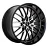 Konig Lace 16x7 5x100/5x114.3 40 ET 73.1 CB Gloss Black w/Machine Face (DLA67T04405)-1