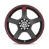 Motegi MR116 Matte Black w/Red Racing Stripe-3