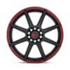 Motegi MR142 Satin Black With Red Stripe-2