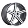 Mandrus Estrella 18x8.5 5x112 43 ET 66.6 CB Gunmetal W/Mirror Cut Face & Lip Edge (1885MAE435112G66)-1