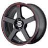 Motegi MR116 15x6.5 4x100/4x114.3 40 ET 72.56 CB Matte Black w/Red Racing Stripe (MR11656598740)-1