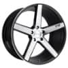 Niche Milan M124 22x9 5x114.3 38 ET 72.56 CB Gloss Black/Brushed (M124229065+38)-1