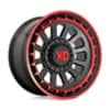 XD Series XD856 Omega Satin Black Machined Lip With Red Tint-2