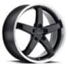 Petrol P1B 17x8 5x112 40 ET 72.1 CB Gloss Black W/Machine Cut Lip (1780P1B405112B72)-1