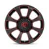 XD Series XD854 Reactor Gloss Black Milled with Red Tint-4
