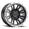 Raceline 956BS Compass 18x9 8x180 18 ET 125.2 CB Satin Black w/Silver Ring (956BS-89088+18)-1