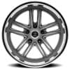 Resto Maverick Texture Gunmetal Center Milled Windows Diamond Cut Lip 3