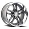Resto Maverick 24x9 6x139.7 25 ET 106.1 CB Texture Gunmetal Center/Milled Windows/Diamond Cut Lip (R1032490846012)-1