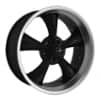 Ridler 695 17x7 5x120.65 0 ET 83.8 CB Matte Black w/Machined Lip (695-7761MB)-1