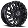 TIS Offroad 544BM Dually Front 20x8.25 8x210 127 ET 154.3 CB Gloss Black/Milled Accents (544BM-28292FS)-1