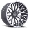 TIS Offroad 566BSM 22x12 8x180 -44 ET 125.2 CB Brushed Silver & Milled (566BSM-2228944)-1
